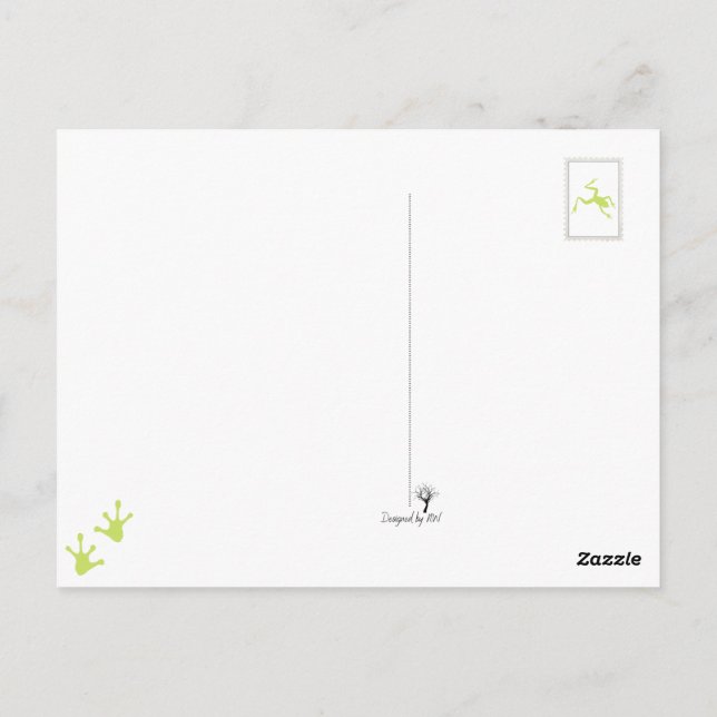 Carte Postale Frogs Ribbition Personnalité (Dos)