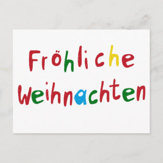 Carte Postale Fröhliche Weihnachten - Grußkarte bunt