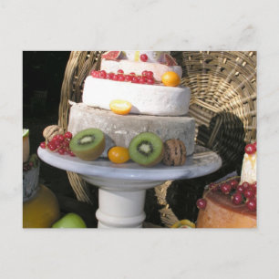 Carte Postale Fromage et fruits