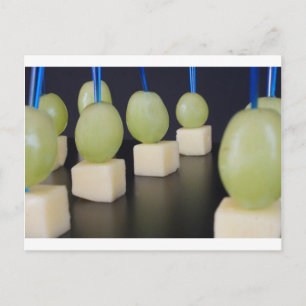 Carte Postale fromage et raisins