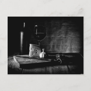 Carte Postale Fromage et vin