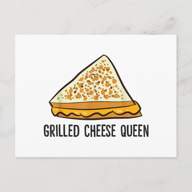 Carte Postale Fromage Grillé Queen Funny Fromage Grillé (Devant)