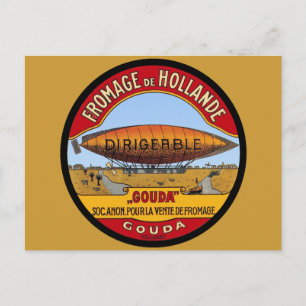 Carte Postale Fromage Holland Dirigeable
