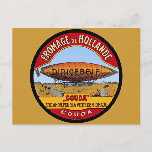 Carte Postale Fromage Holland Dirigeable (Devant)