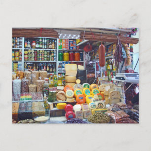 Carte Postale Fromage, olives et noix