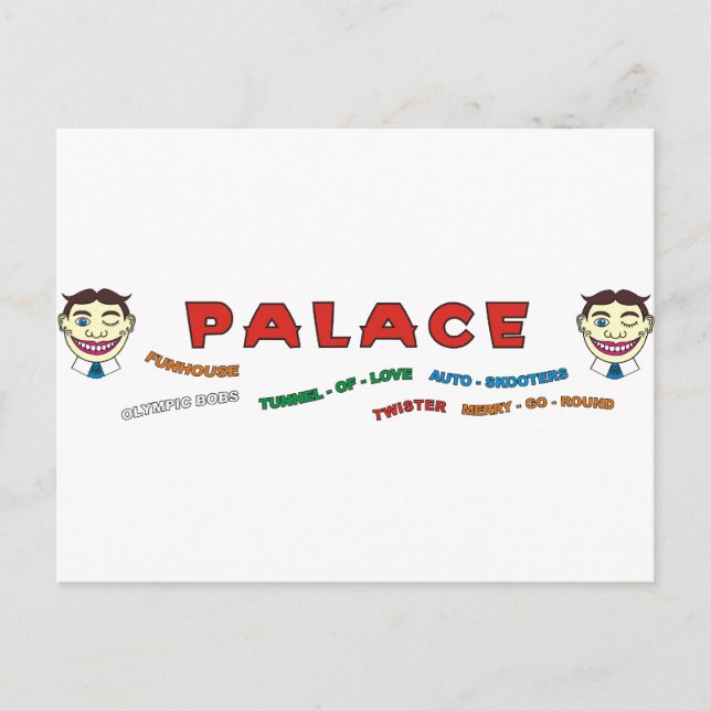 Carte Postale Front de la construction de palace (Devant)