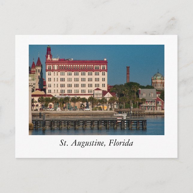 Carte Postale Front de la rivière à St Augustine en Floride (Devant)