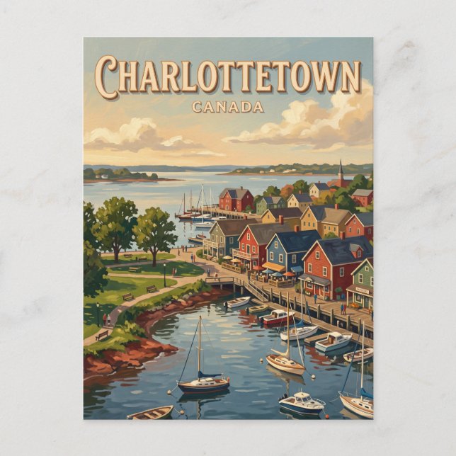 Carte Postale Front de mer de Charlottetown Canada (Devant)