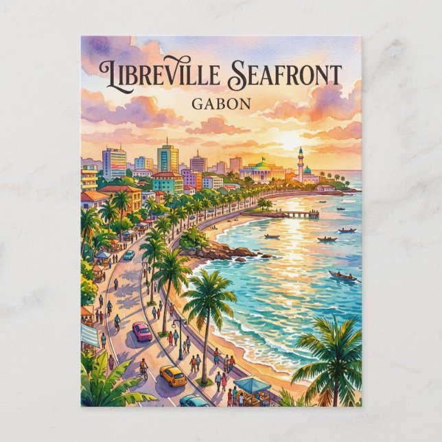 Carte Postale Front de mer de Libreville Gabon (Devant)