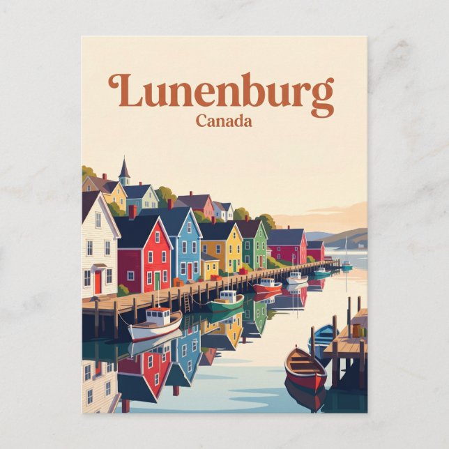 Carte Postale Front de mer de Lunenburg Canada (Devant)