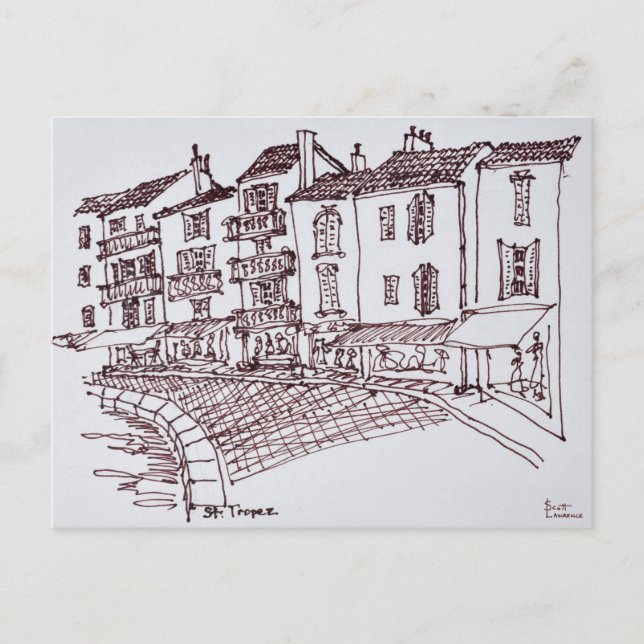 Carte Postale Front de mer de Saint-Tropez | Saint-Tropez, Franc (Devant)