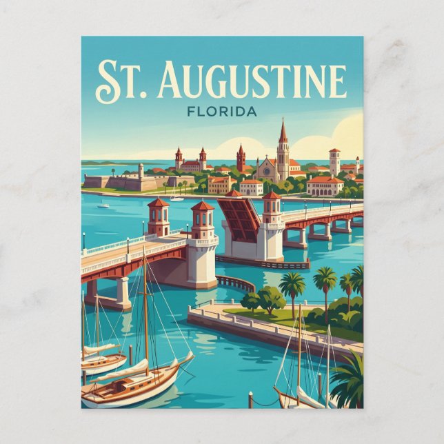 Carte Postale Front de mer de St. Augustine USA (Devant)