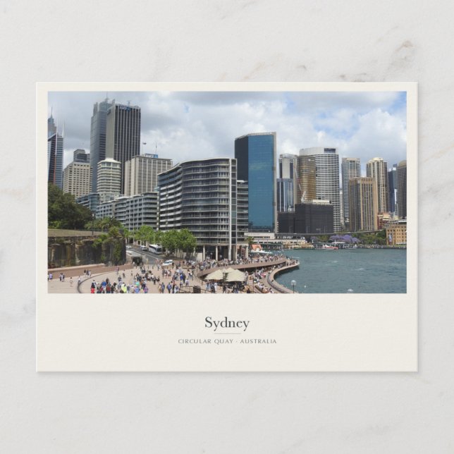Carte Postale Front de mer de Sydney à Circular Quay (Devant)