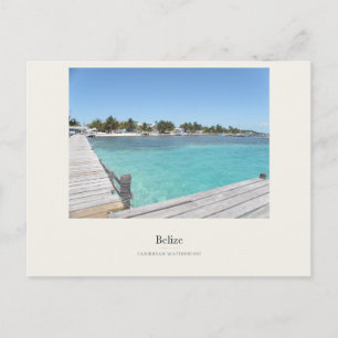 Carte Postale Front de mer et jetée en bois du Belize caraïbe
