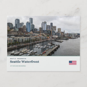 Carte Postale Front de mer et marina de Seattle