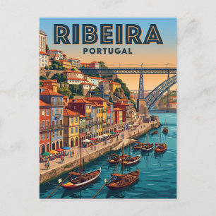 Carte Postale Front de mer Ribeira Portugal