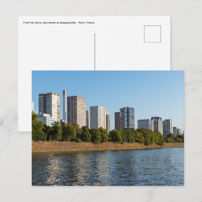 Carte Postale Front de Seine à Paris, France (Devant / Derrière)