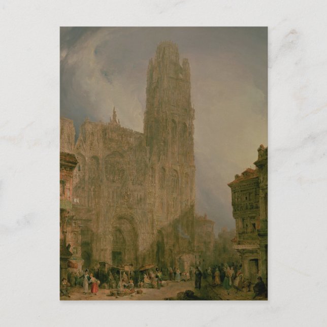 Carte Postale Front ouest de Notre-Dame, Rouen (Devant)