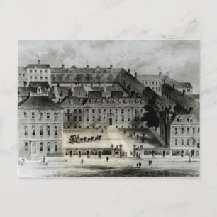 Carte Postale Front sud de Leicester House, vers 1720