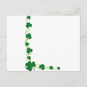 Carte Postale Frontière shamrock