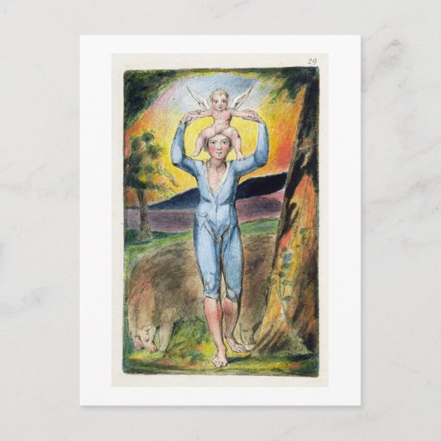 Carte Postale Frontispiece de "Chansons d'Innocence et d'Exper (Devant)