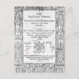 Carte Postale Frontispiece de 'The Shepeards Calender'