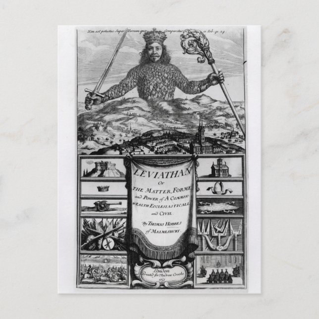 Carte Postale Frontispiece par Thomas Hobbes de Malmesbury (Devant)