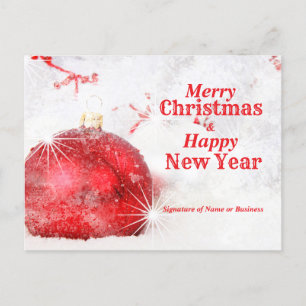 Carte Postale Frosty Bauble Joyeux Noël Bonne année