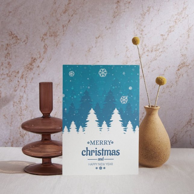 Carte postale Frosty Blue Christmas (Créateur téléchargé)