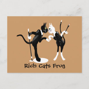 Carte Postale Frug de chats riches