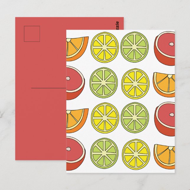 Carte Postale Fruit Citron  (Devant / Derrière)