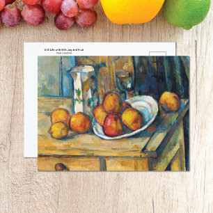 Carte Postale Fruit de Jug de Lait à vie fixe Paul Cézanne