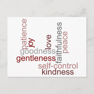 Carte Postale Fruit de l'Esprit Word Art