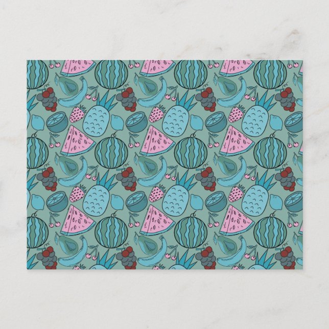 Carte Postale Fruit motif transparent | motif de surface de frui (Devant)
