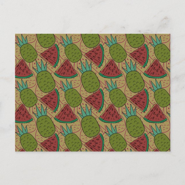 Carte Postale Fruit motif transparent | motif de surface de frui (Devant)