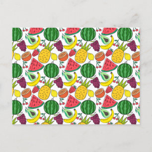 Carte Postale Fruit motif transparent motif de surface de frui