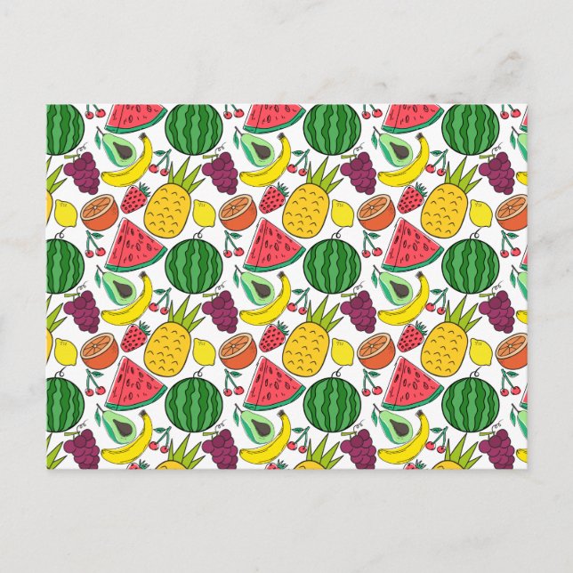 Carte Postale Fruit motif transparent | motif de surface de frui (Devant)
