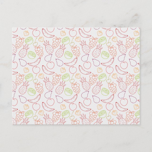 Carte Postale Fruit motif transparent | motif de surface de frui (Devant)