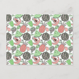 Carte Postale Fruit motif transparent motif de surface de frui