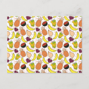 Carte Postale Fruit motif transparent motif de surface de frui