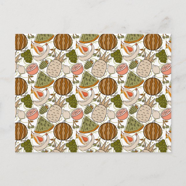 Carte Postale Fruit motif transparent | motif de surface de frui (Devant)