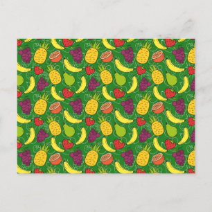 Carte Postale Fruit motif transparent   motif de surface de frui