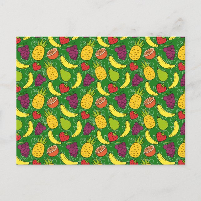 Carte Postale Fruit motif transparent | motif de surface de frui (Devant)