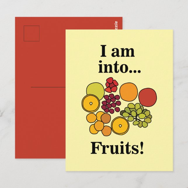 Carte Postale Fruits Colorés Été (Devant / Derrière)