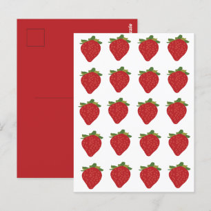 Carte Postale Fruits de fraises Sucrées fraises d'été