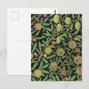 Carte Postale Fruits de Grenade Foncé de William Morris