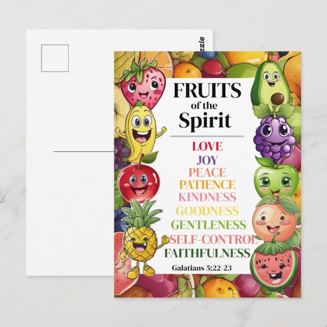 Carte Postale Fruits de l'Esprit (Devant / Derrière)