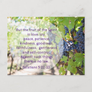 Carte Postale Fruits de l'Esprit Bible Verse