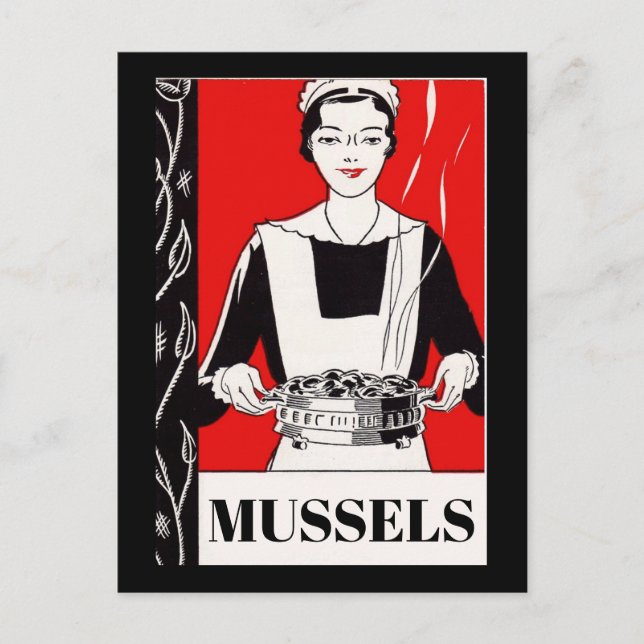 Carte Postale Fruits de mer, Moules, modifier le texte (Devant)