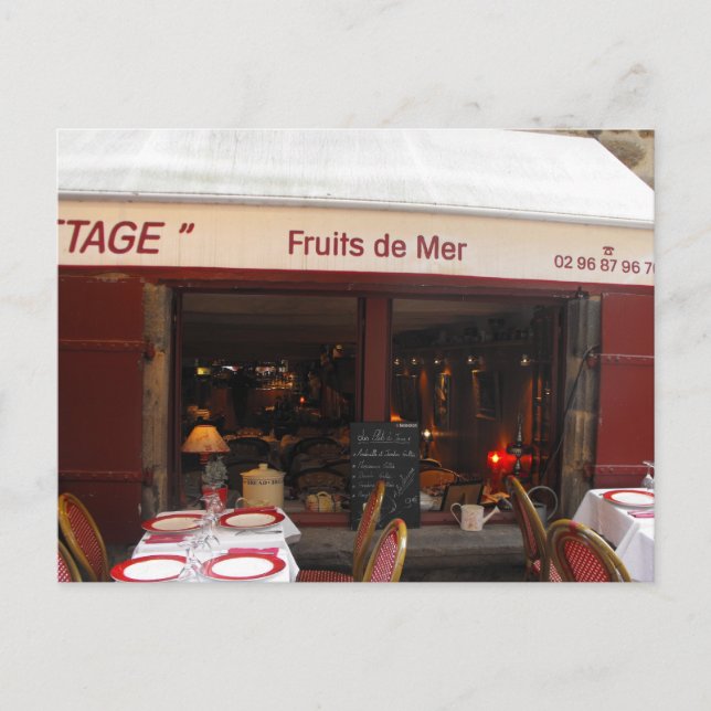 Carte Postale Fruits de mer restaurant France (Devant)
